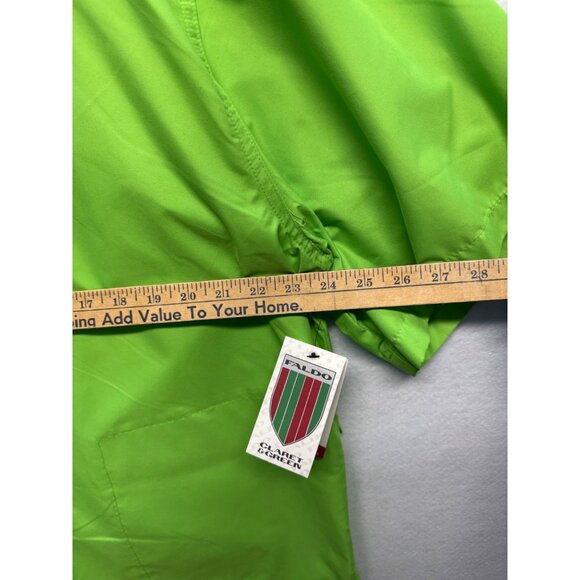Faldo Mens Vivid Green Golf Windbreaker Half-Zip Lightweight Water-Resistant LG - Picture 8 of 12